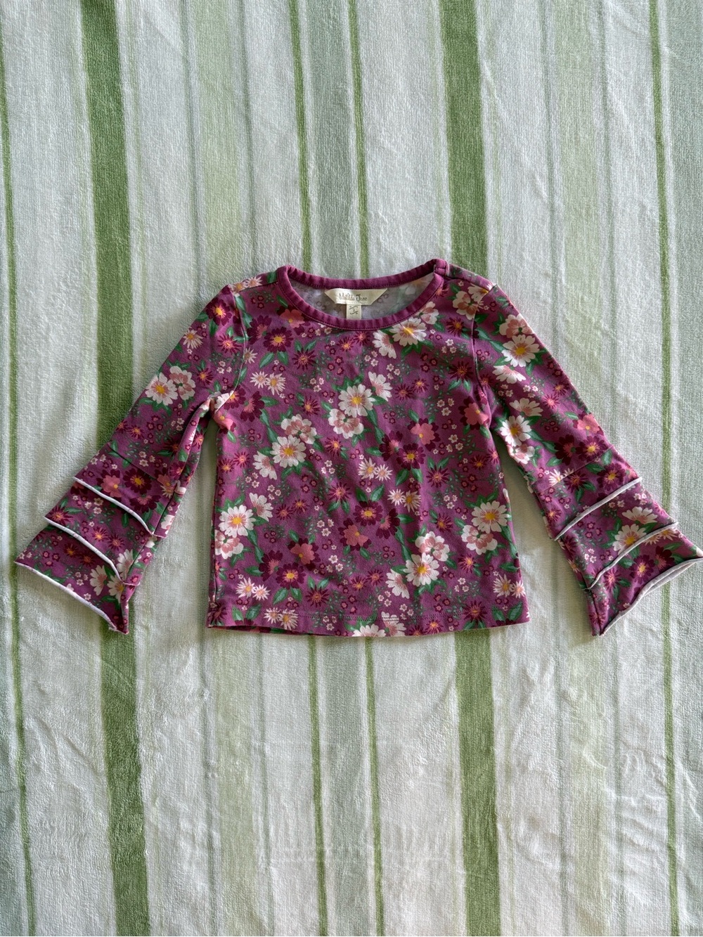 Matilda Jane Purple Floral Bell-Sleeve Top